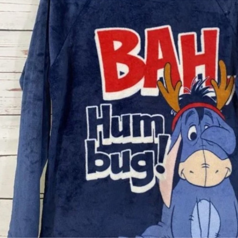 Disney's Sleepwear Eeyore Bah Humbug Pajama Sleepwear Top Size XL (16-18)